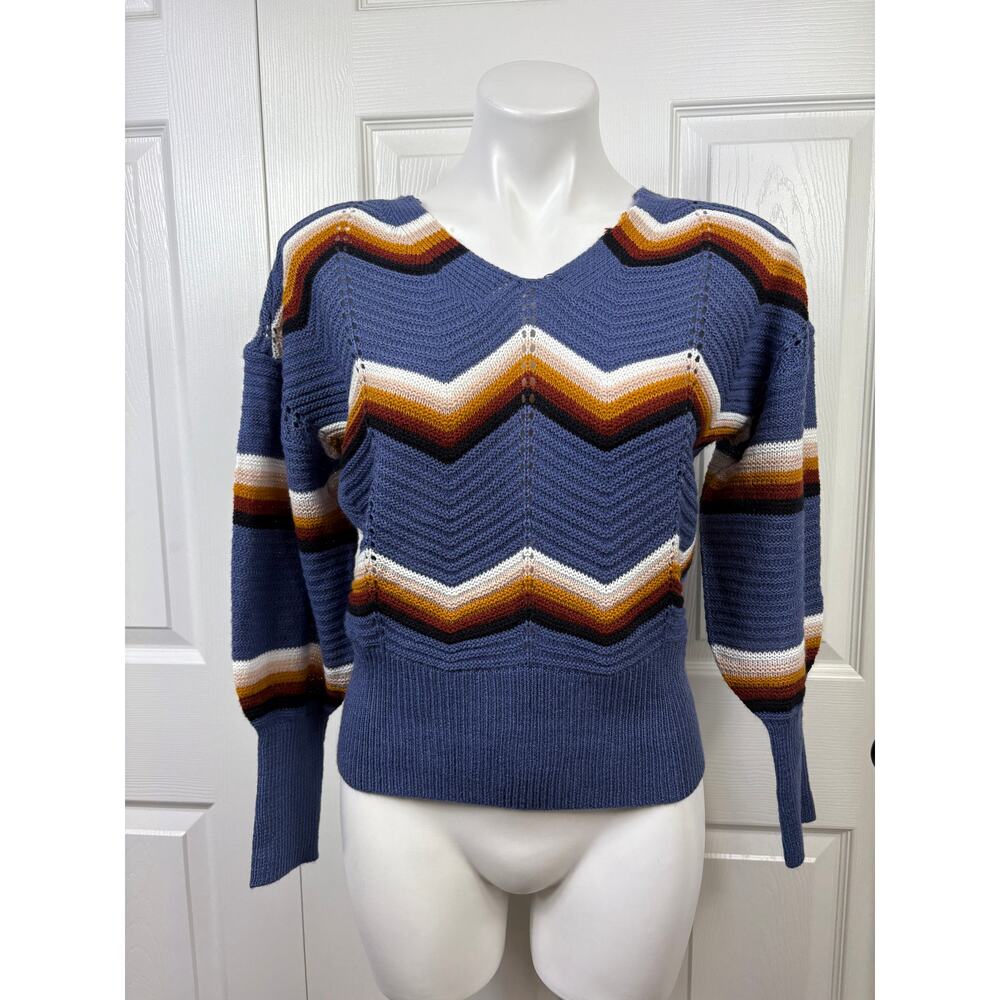FCT with Love Chevron Cage Back Women's Sweater Size Small